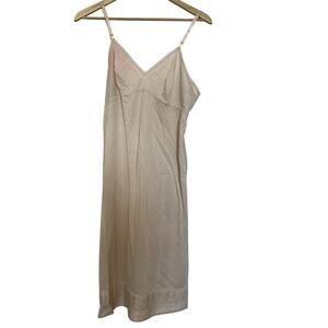VTG Lorraine Ivory Slip Dress Women's Size 36 Tall